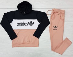 ADIDAS Ladies Sweatshirt And Pants (LIGHT PINK) (M - L - XL) 