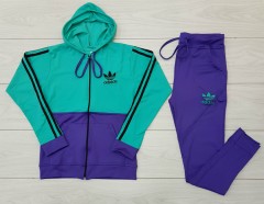 ADIDAS Ladies Sweatshirt And Pants (PURPLE) (M - L - XL)