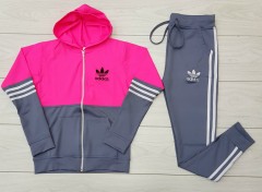 ADIDAS Ladies Sweatshirt And Pants (GRAY) (M - L - XL) 