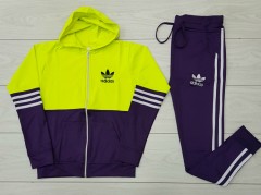 ADIDAS Ladies Sweatshirt And Pants (DARK PURPLE) (M - L - XL) 