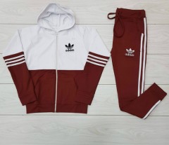 ADIDAS Ladies Sweatshirt And Pants (MAROON) (M - L - XL) 