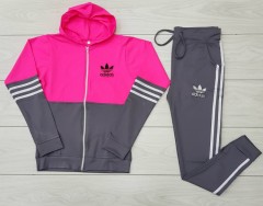 ADIDAS Ladies Sweatshirt And Pants (GRAY) (M - L - XL) 