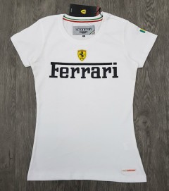 FERRARI Ladies T-Shirt (WHITE) (S - M - L - XL ) 