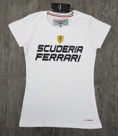 FERRARI Ladies T-Shirt (WHITE) (S - M - L - XL ) 