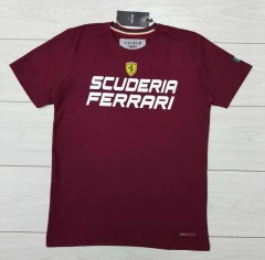 FERRARI Mens T-Shirt (MAROON) (S - M - L - XL )