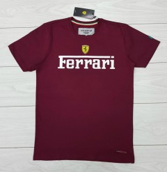 FERRARI Mens T-Shirt (MAROON) (S - M - L - XL )