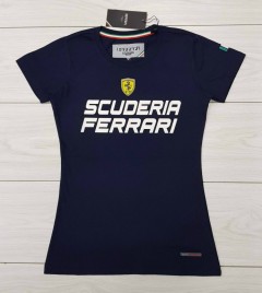 FERRARI Ladies T-Shirt (NAVY) (S - M - L - XL )