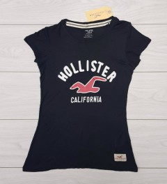 HOLLISTER Ladies T-Shirt (BLACK) (S - M - L - XL ) 