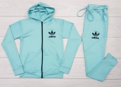 ADIDAS Ladies Sweatshirt And Pants (LIGHT BLUE) (M - L - XL) 