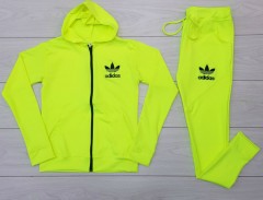 ADIDAS Ladies Sweatshirt And Pants (LIGHT GREEN) (M - L - XL)