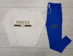 GUCCI Ladies Sweatshirt And Pants (BLUE) (M - L - XL) 