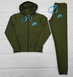 NIKE Ladies Sweatshirt And Pants (GREEN) (S - M - L - XL) 