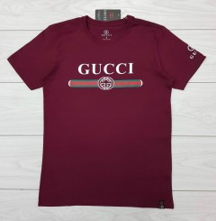 GUCCI Mens T-Shirt (MAROON) (S - M - L - XL )