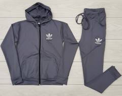 ADIDAS Ladies Sweatshirt And Pants (SLATE GRAY) (M - L - XL) 