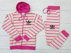 ADIDAS Ladies Sweatshirt And Pants (PINK) (M - L - XL - XXL)