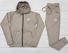 ADIDAS Ladies Sweatshirt And Pants (BROWN) (M - L - XL) 