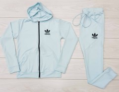 ADIDAS Ladies Sweatshirt And Pants (LIGHT BLUE) (M - L - XL)