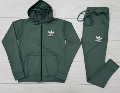 ADIDAS Ladies Sweatshirt And Pants (DARK GREEN) (M - L - XL) 