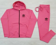 ADIDAS Ladies Sweatshirt And Pants (PINK) (M - L - XL)