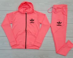 ADIDAS Ladies Sweatshirt And Pants ( LIGHT PINK) (M - L - XL) 