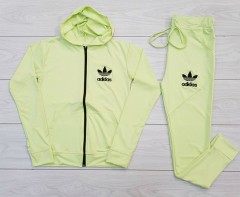 ADIDAS Ladies Sweatshirt And Pants ( LIGHT GREEN) (M - L)