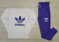 ADIDAS Ladies Full Sleeved Shirt And Pants (BLUE) (M - L - XL)