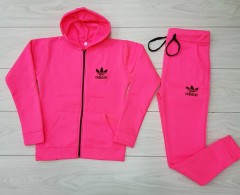 ADIDAS Ladies Sweatshirt And Pants (PINK) (M - L - XL)