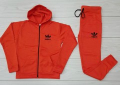 ADIDAS Ladies Sweatshirt And Pants (ORANGE) (M - L - XL)