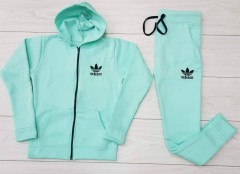 ADIDAS Ladies Sweatshirt And Pants (LIGHT BLUE) (M - L - XL)