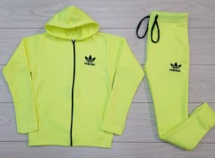 ADIDAS Ladies Sweatshirt And Pants (LIGHT YELLOW) (M - L - XL) 