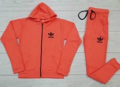 ADIDAS Ladies Sweatshirt And Pants (ORANGE) (M - L - XL)