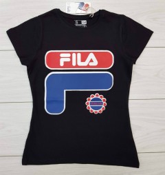 FILA Ladies T-Shirt (BLACK) (S - M - L - XL )