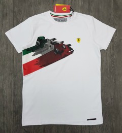 FERRARI Mens T-Shirt (WHITE) (S - M - L - XL) 