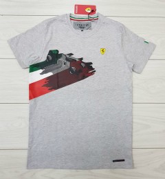 FERRARI Mens T-Shirt (GRAY) (S - M - L - XL) 