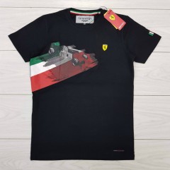 FERRARI Mens T-Shirt (BLACK) (S - M - L - XL) 