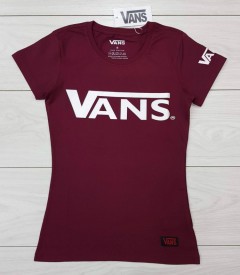 VANS Ladies T-Shirt (MAROON) (S - M - XL)