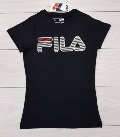 FILA Ladies T-Shirt (BLACK) (S - M - L - XL )