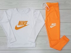 NIKE Ladies Sweatshirt And Pants (ORANGE) (M - L - XL) 