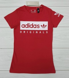 ADIDAS Ladies T-Shirt (RED) (S - M - L - XL )