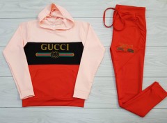 GUCCI Ladies Sweatshirt And Pants (ORANGE) (M - L - XL)