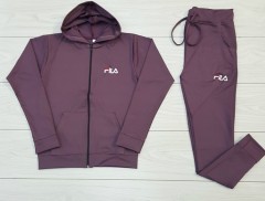 FILA Ladies Sweatshirt And Pants (DARK MAROON) (M - L - XL)