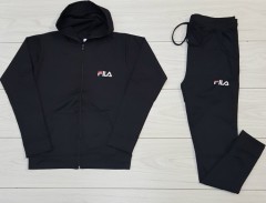 FILA Ladies Sweatshirt And Pants (BLACK) (M)