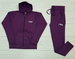 FILA Ladies Sweatshirt And Pants (PURPLE) (M - L - XL) 