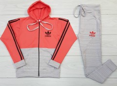 ADIDAS Ladies Sweatshirt And Pants (GRAY) (M - L - XL) 