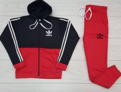 ADIDAS Ladies Sweatshirt And Pants (RED) (M - L - XL)