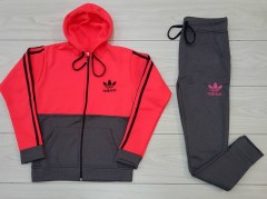 ADIDAS Ladies Sweatshirt And Pants (DARK GRAY) (M - L - XL) 