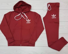 ADIDAS Ladies Sweatshirt And Pants (MAROON) (S - M - L - XL) 