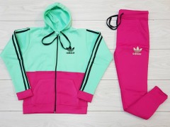 ADIDAS Ladies Sweatshirt And Pants (PINK) (M - L - XL)