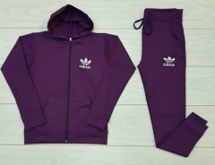 ADIDAS Ladies Sweatshirt And Pants (PURPLE) (M - L - XL)