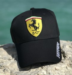 FERRARI Ladies Cap (BLACK) (Free Size)